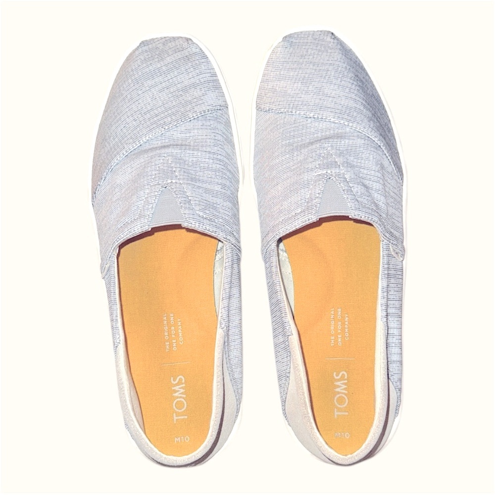 TOMS Mens Gray‎ Slip-On Shoes size 10